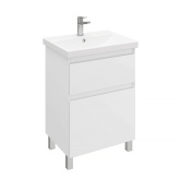 Тумба напольная с раковиной Laparet  Vitrum 60см белый матовый