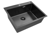 Мойка кухонная ARFEKA ECO AR 600*500 BLACK PVD NANO (чёрный))