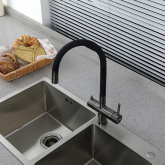 Смеситель для кухни Gappo G4398-39 (оружейная сталь)