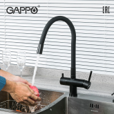 Смеситель Gappo G4398-36 (чёрный)