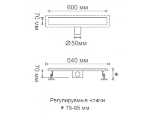 Трап для душа GERHANS 60см (K80207-60)
