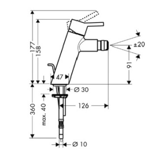 Cмеситель для биде Talis S² 32240000