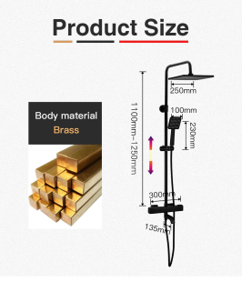 Душевая система с термостатом Gappo G2491-6