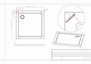 Душевой поддон Sanotechnik 90x90 (SC9090S )