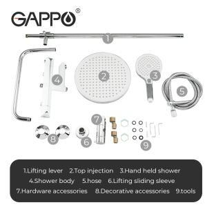 Душевая система Gappo G2403-58