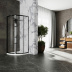 Душевой уголок Roxen Santi Black 800*800*1950 (арт.55020-80B)