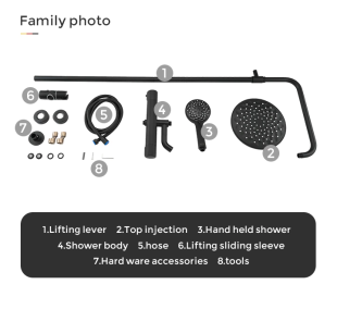 Душевая система с термостатом Gappo G2490-6