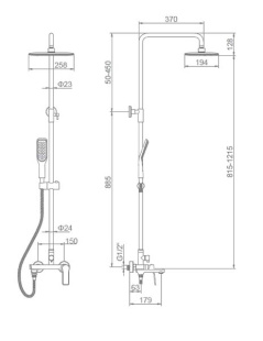 Душевая система Ledeme L2414B
