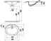 Умывальник Creavit TP овальный врезной на столешницу 46*58 см