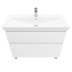Тумба напольная с раковиной Laparet Vitrum 100 см белый матовый