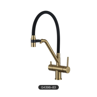 Смеситель для мойки Gappo G4398-83 (бронза+черный)