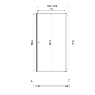 Душевая дверь Triton Уно 90 см