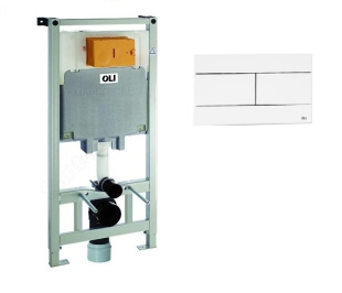 Инсталляция OLI 80 + клавиша смыва Slim белая (600151+659041)