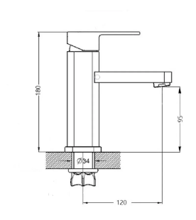 Смеситель для умывальника Wisent (W1006) 