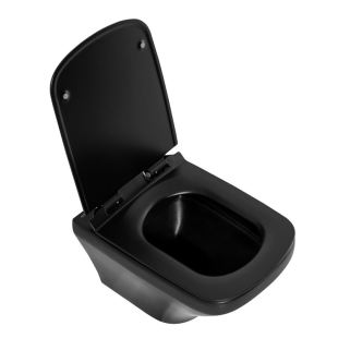 УНИТАЗ ПОДВЕСНОЙ БЕЗОБОДКОВЫЙ BELBAGNO SELA ЧЁРНЫЙ