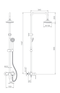 Душевая система Ledeme L2409