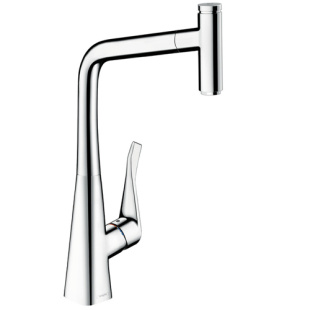 Смеситель для кухни Metris Select 320, однорычажный, с выдвижным изливом, хром 14884000