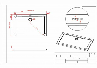 Душевой поддон Sanotechnik 120x90 (SC1290S)