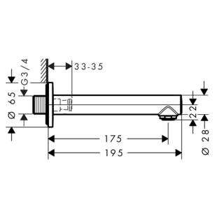 Излив на ванну Talis S 72410000
