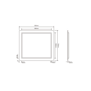 Зеркало Roxen Irida 80x70