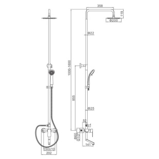 Душевая система Ledeme L72418