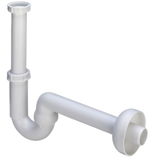 СИФОН ДЛЯ УМЫВАЛЬНИКА VIEGA 105952, ТРУБНЫЙ, ПЛАСТИК, БЕЛЫЙ, 5/4Х32