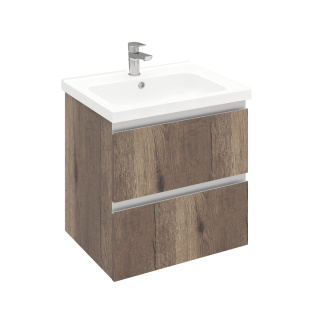 Тумба подвесная с раковиной Laparet Electra 60 см Дуб Рока