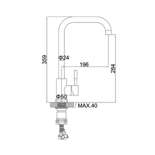 Смеситель для кухни Ledeme L74998A-4 