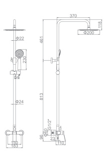 Душевая система Ledeme  L2475B
