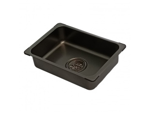 Мойка кухонна Wisent WG37546B со смесителем многофункциональная (графит с PVD покрытием)