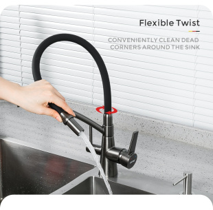 Смеситель Gappo G4398-19 (графит)