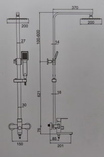 Душевая система Ledeme L72433B