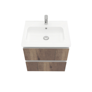 Тумба подвесная с раковиной Laparet Electra 60 см Дуб Рока
